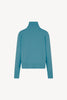 Maglia Lupetto Spacchi 8 Fili in Puro Cashmere Turchese