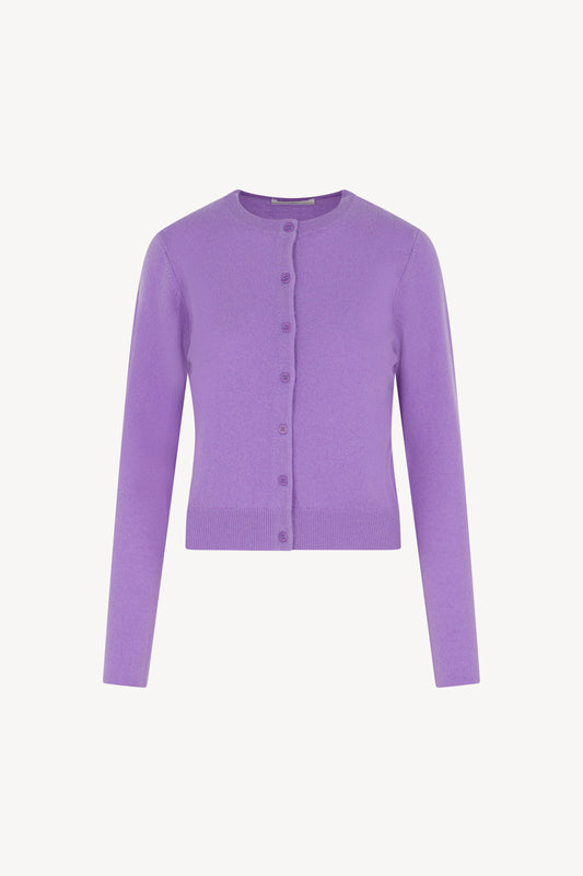 Pure Cashmere Crew Neck Cardigan