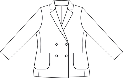 Cotton - Cashmere Double Breasted Blazer
