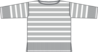 Cotton - Silk - Cashmere Boat Neck Striped