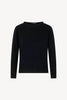 Girocollo Dritto-Rovescio in Puro Cashmere Nero