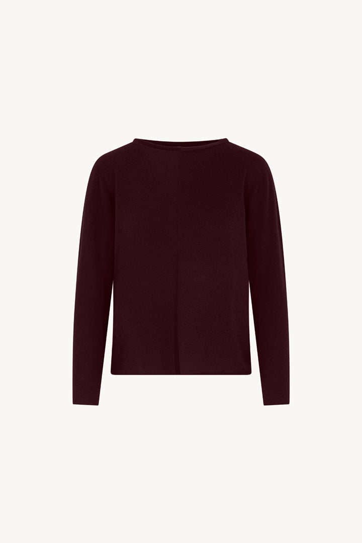 Girocollo Dritto-Rovescio in Puro Cashmere Acero