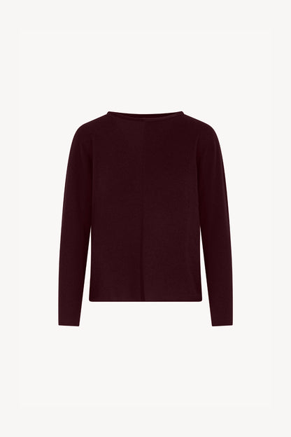 Girocollo Dritto-Rovescio in Puro Cashmere Acero