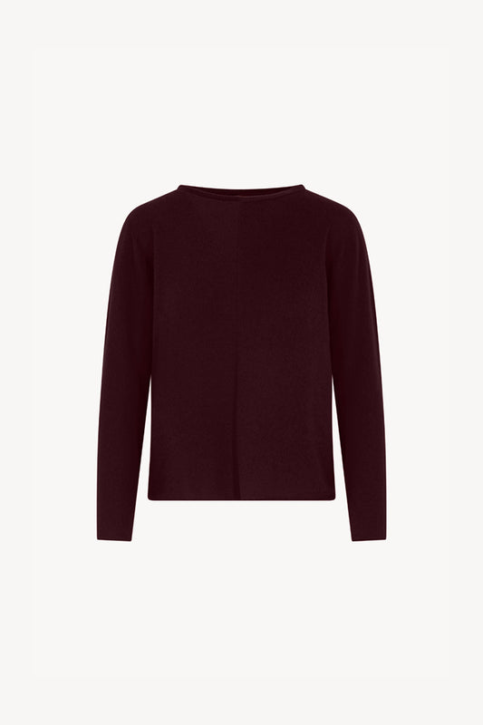 Girocollo Dritto-Rovescio in Puro Cashmere Acero