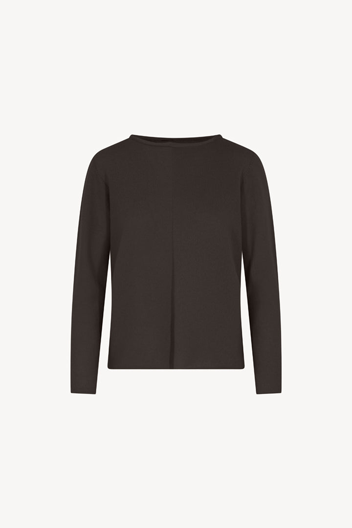 Girocollo Dritto-Rovescio in Puro Cashmere Mocha