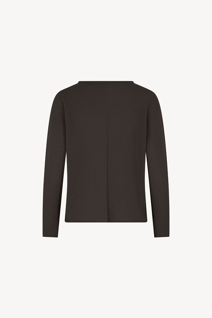 Girocollo Dritto-Rovescio in Puro Cashmere Mocha