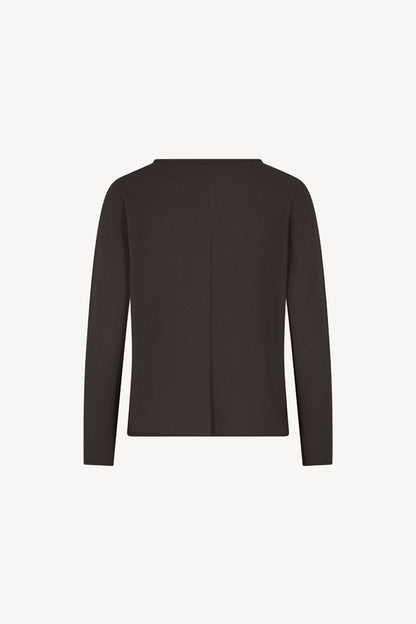 Girocollo Dritto-Rovescio in Puro Cashmere Mocha