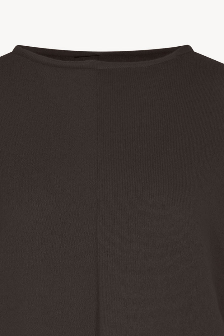 Girocollo Dritto-Rovescio in Puro Cashmere Mocha