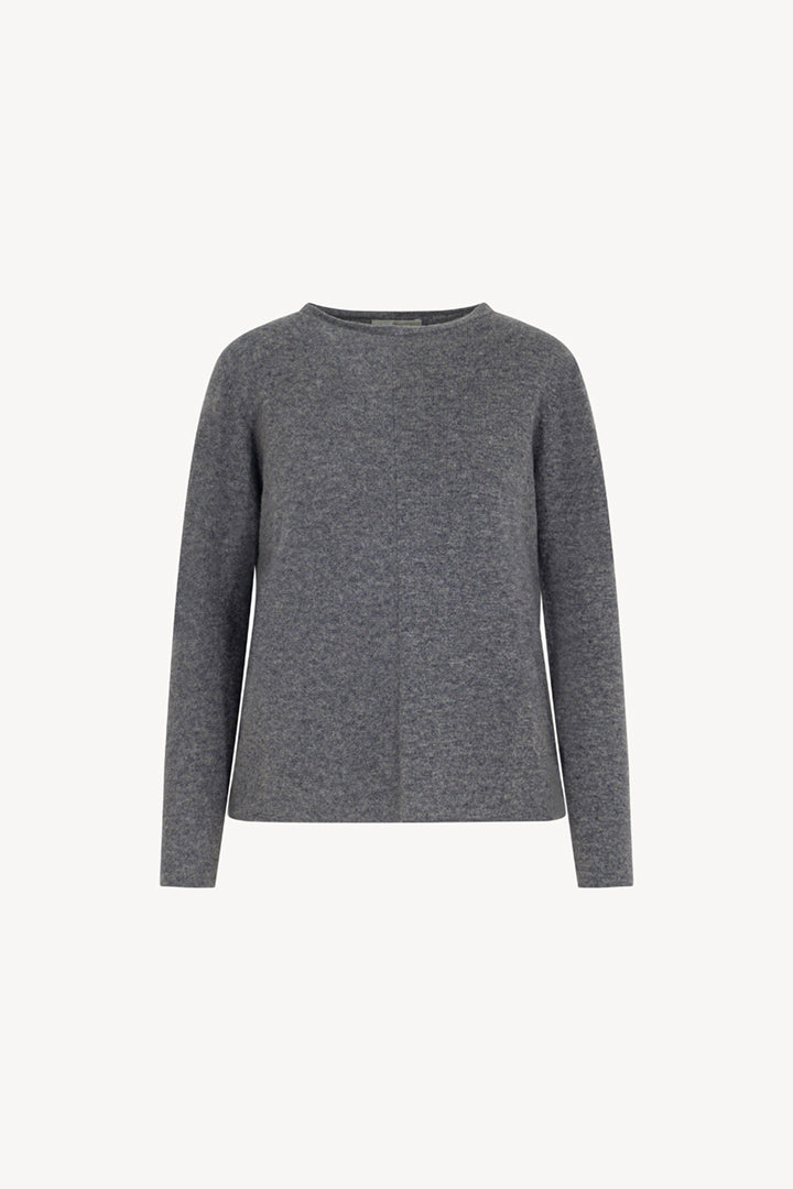 Girocollo Dritto-Rovescio in Puro Cashmere Derby