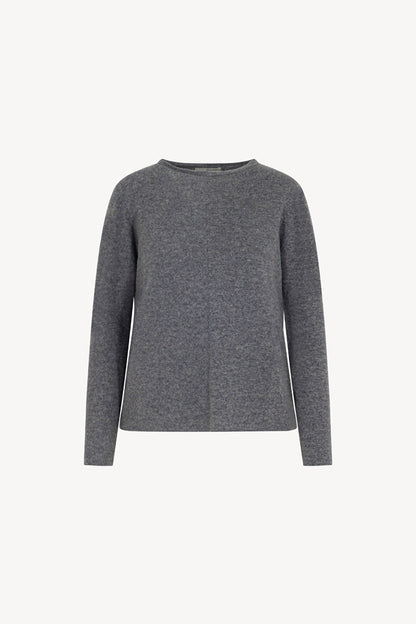 Girocollo Dritto-Rovescio in Puro Cashmere Derby