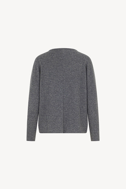 Girocollo Dritto-Rovescio in Puro Cashmere Derby