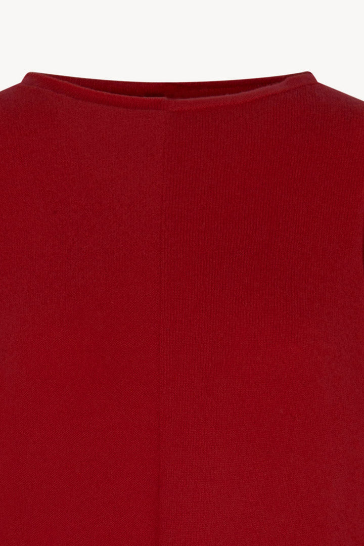 Girocollo Dritto-Rovescio in Puro Cashmere Rubino