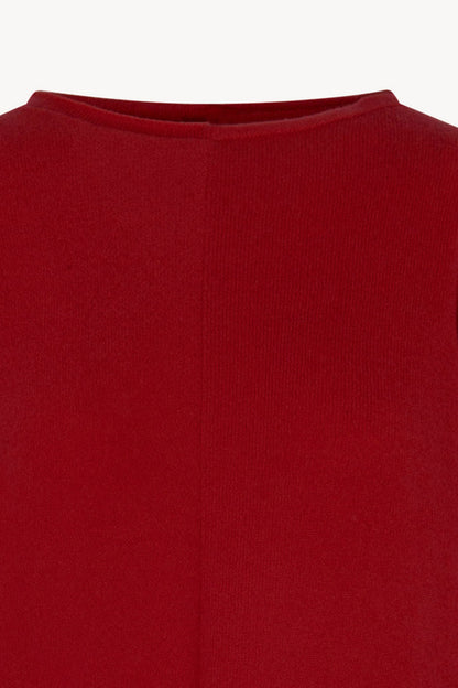Girocollo Dritto-Rovescio in Puro Cashmere Rubino