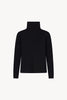 Maglia Lupetto Dritto-Rovescio in Puro Cashmere Nero