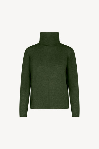 Maglia Lupetto Dritto-Rovescio in Puro Cashmere Loden