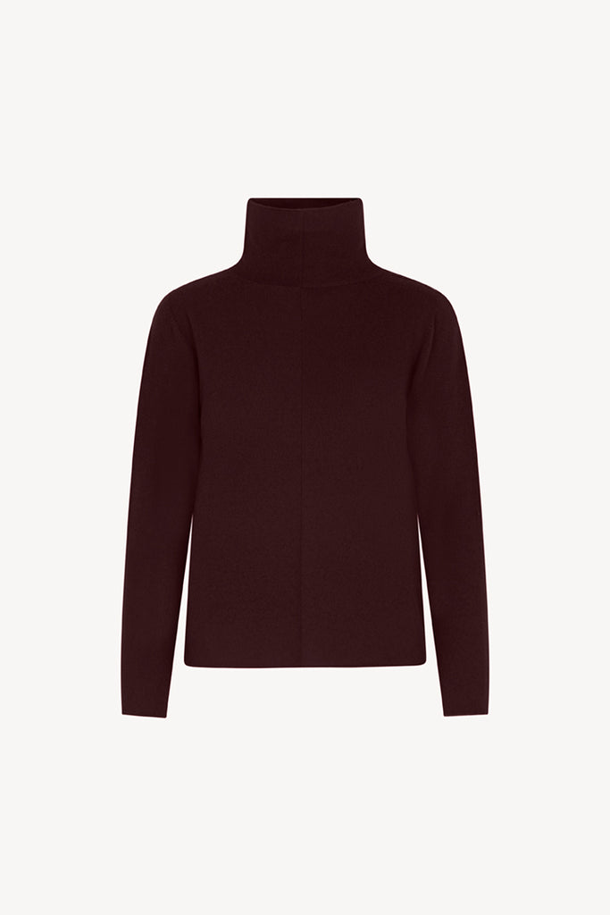 Maglia Lupetto Dritto-Rovescio in Puro Cashmere Acero