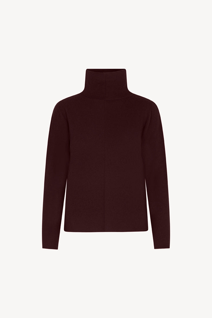 Maglia Lupetto Dritto-Rovescio in Puro Cashmere Acero