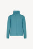 Maglia Lupetto Dritto-Rovescio in Puro Cashmere Turchese