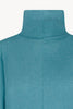 Maglia Lupetto Dritto-Rovescio in Puro Cashmere Turchese