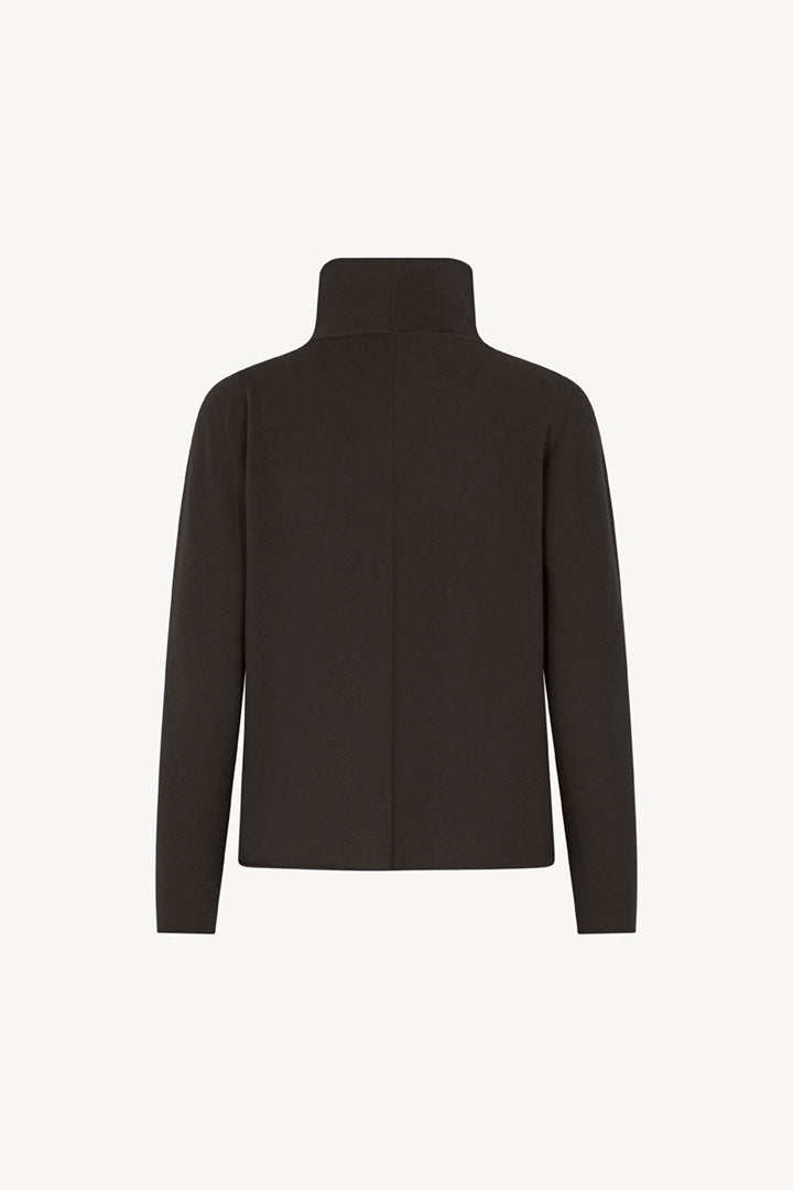 Maglia Lupetto Dritto-Rovescio in Puro Cashmere Mocha