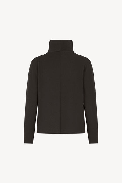 Maglia Lupetto Dritto-Rovescio in Puro Cashmere Mocha