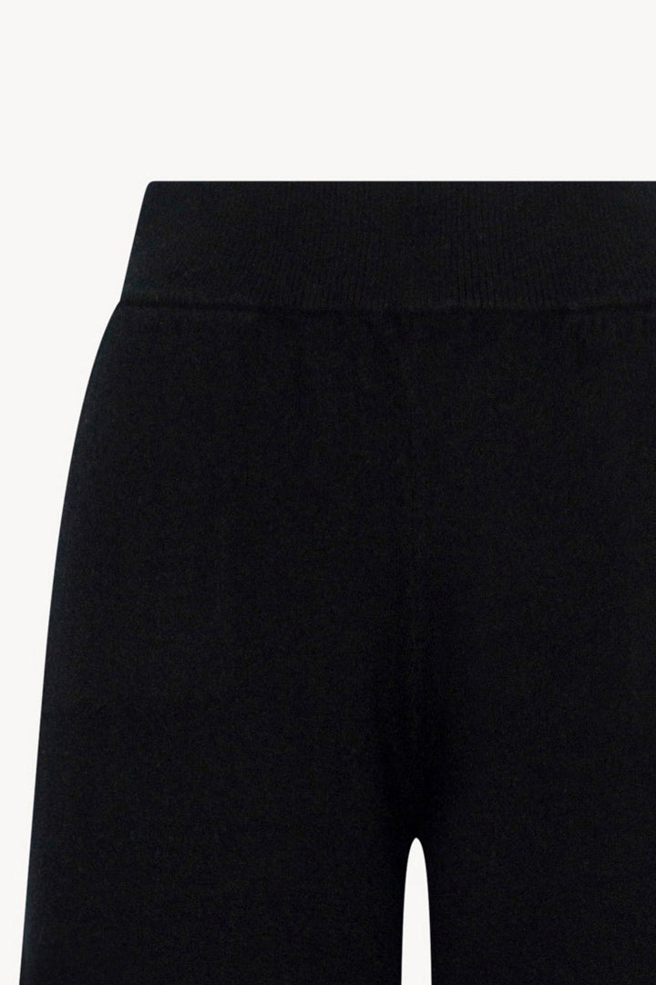Pantaloni Ampi in Puro Cashmere Nero