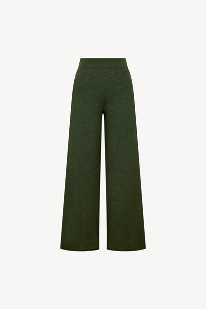 Pantaloni Ampi in Puro Cashmere Loden