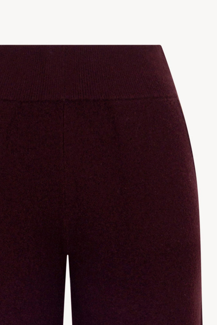 Pantaloni Ampi in Puro Cashmere Acero