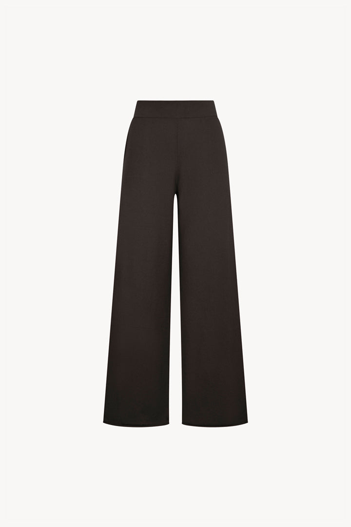 Pantaloni Ampi in Puro Cashmere Mocha