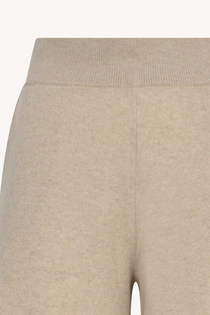Pantaloni Ampi in Puro Cashmere Avena
