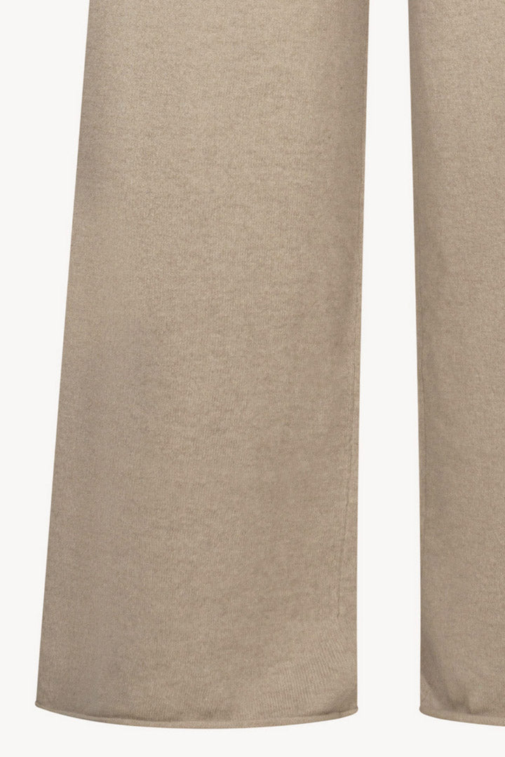 Pantaloni Ampi in Puro Cashmere Avena
