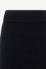 Gonna a Tubo con Spacco in Puro Cashmere Nero