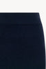 Gonna a Tubo con Spacco in Puro Cashmere Notte