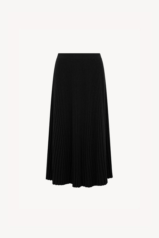 Gonna Plissè in Puro Cashmere Nero