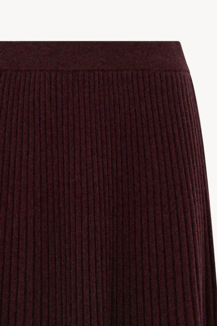 Gonna Plissè in Puro Cashmere Acero
