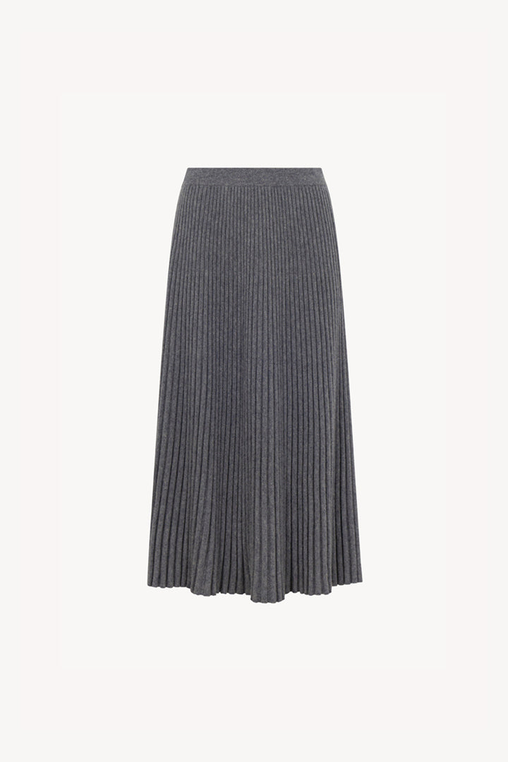 Gonna Plissè in Puro Cashmere Derby