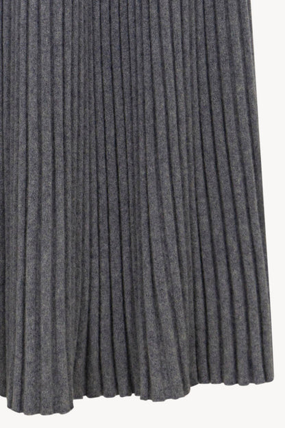 Gonna Plissè in Puro Cashmere Derby