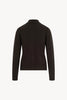 Mocha Pure Cashmere Shirt-collar Cardigan with Grosgrain Trim