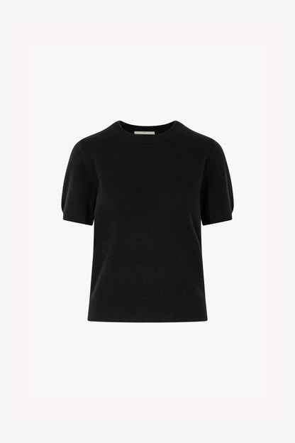 Girocollo Mezza Manica in Puro Cashmere Nero