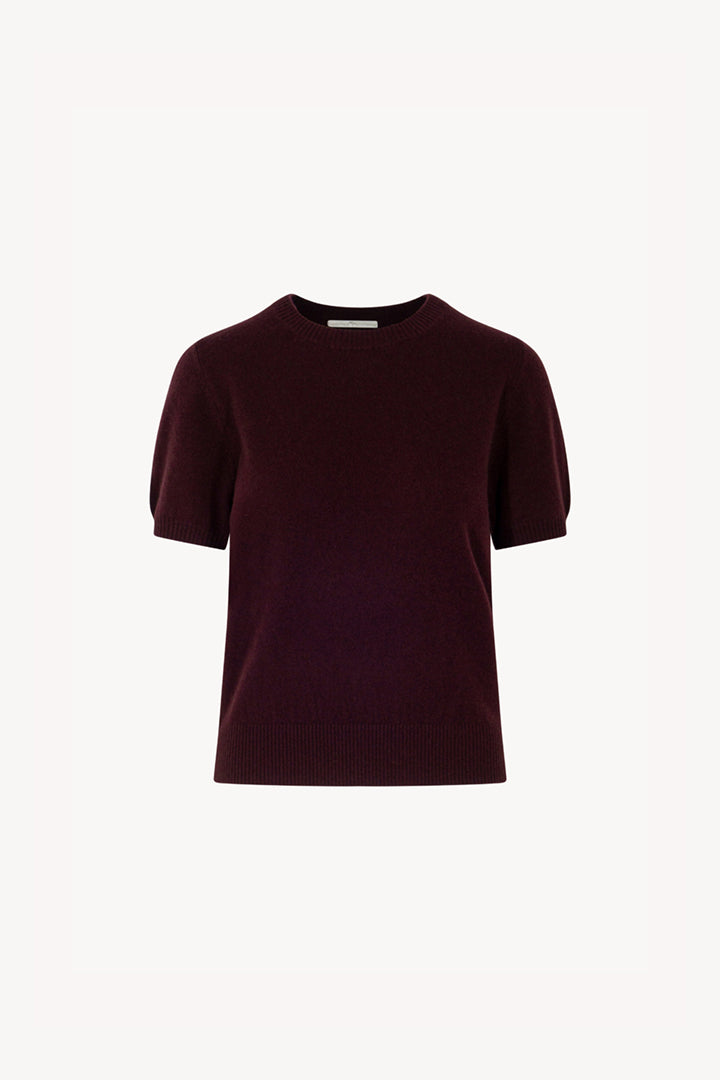 Girocollo Mezza Manica in Puro Cashmere Acero