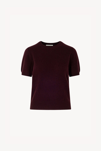 Girocollo Mezza Manica in Puro Cashmere Acero