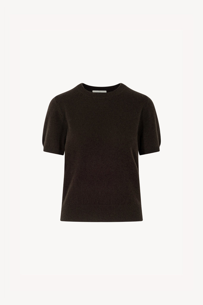 Girocollo Mezza Manica in Puro Cashmere Mocha