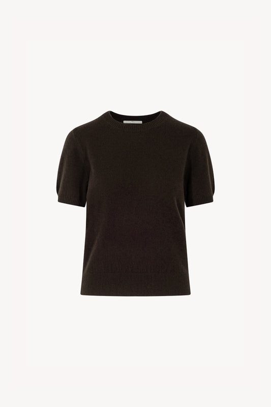 Girocollo Mezza Manica in Puro Cashmere Mocha