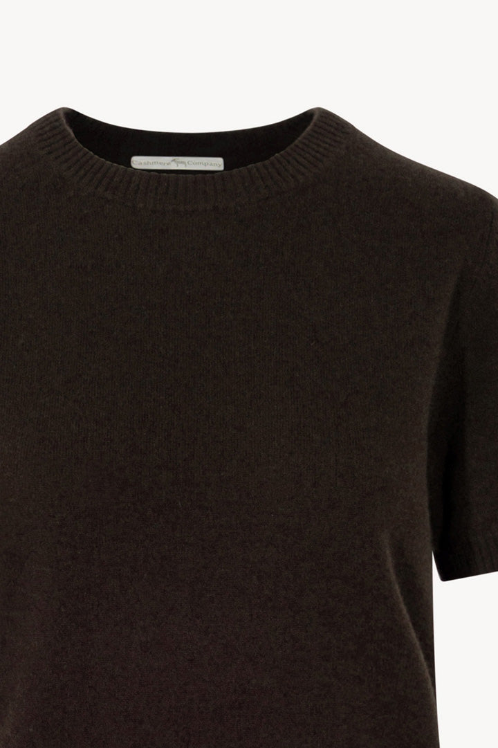 Girocollo Mezza Manica in Puro Cashmere Mocha