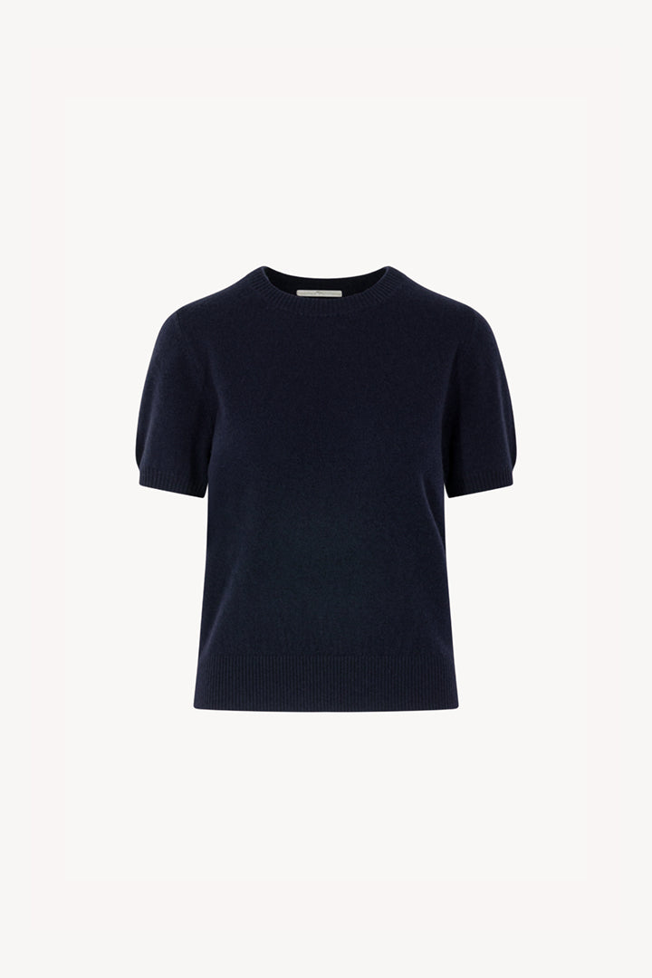 Girocollo Mezza Manica in Puro Cashmere Notte