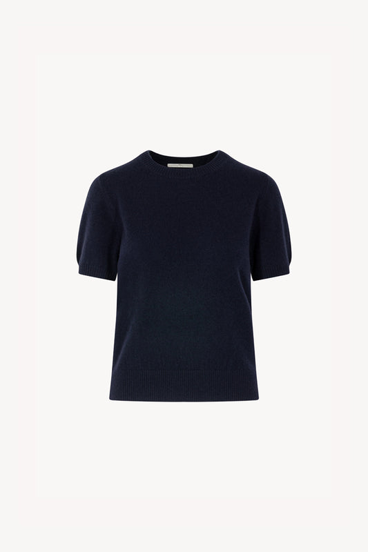 Girocollo Mezza Manica in Puro Cashmere Notte