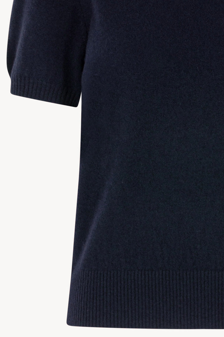 Girocollo Mezza Manica in Puro Cashmere Notte