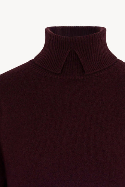 Dolcevita con Spacchetto in Puro Cashmere Acero