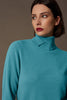 Dolcevita con Spacchetto in Puro Cashmere Turchese