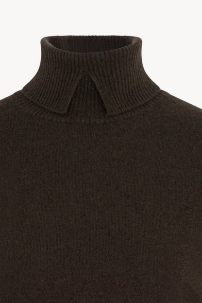 Dolcevita con Spacchetto in Puro Cashmere Mocha